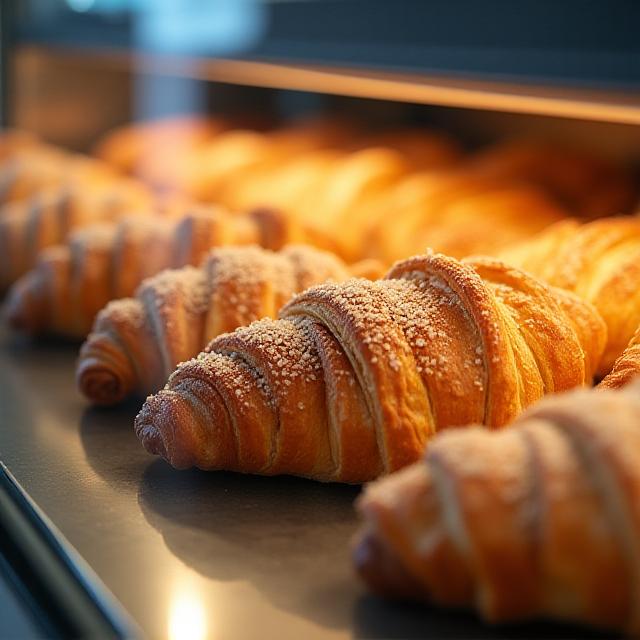 Variedad de bollería artesanal en el mostrador