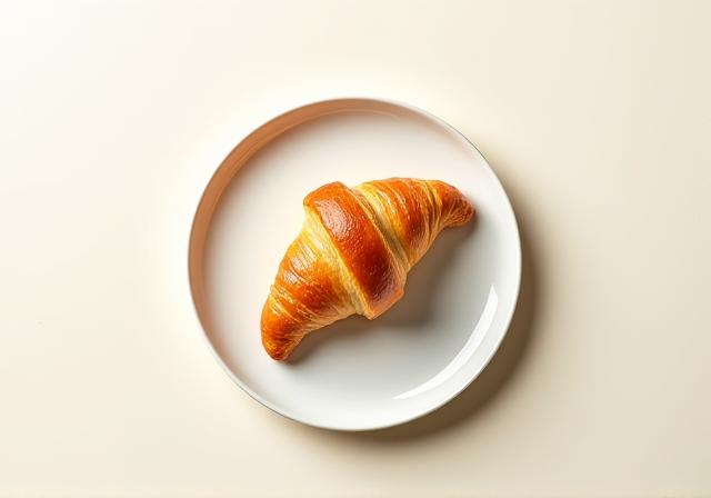 Croissant de mantequilla tradicional