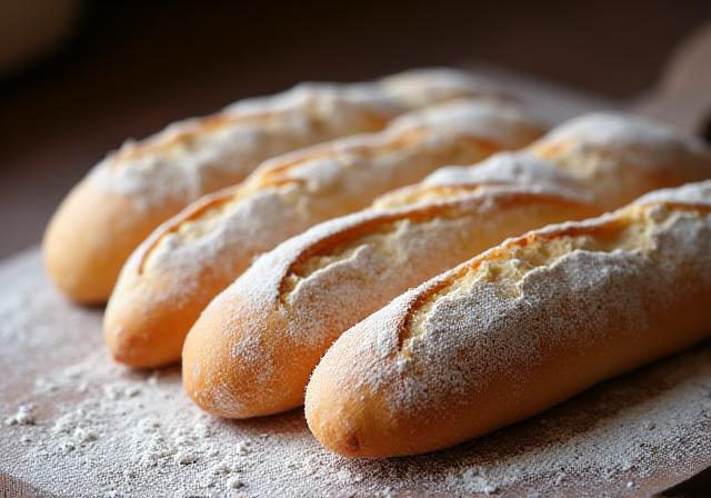 Barra de pan estilo gallego con corteza harinada