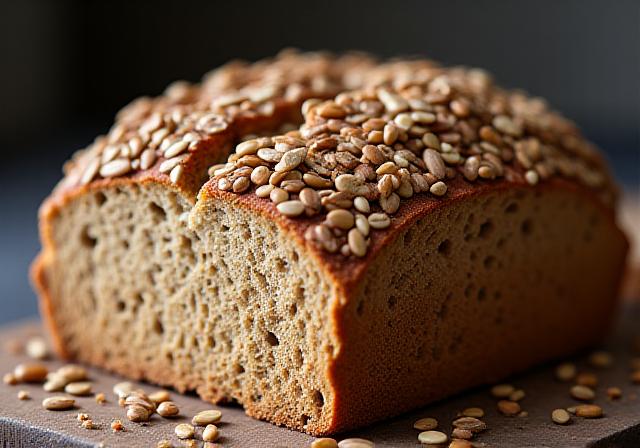 Pan integral con semillas y cereales